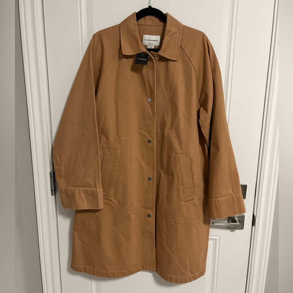 NWT - Club Monaco Women’s Oversized Fit Denim Coat - Size L